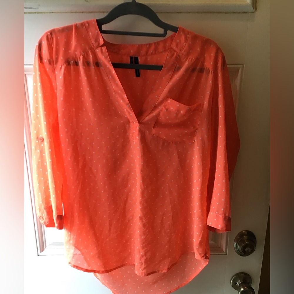 Maurice's, sheer blouse, tunic style. Size medium.